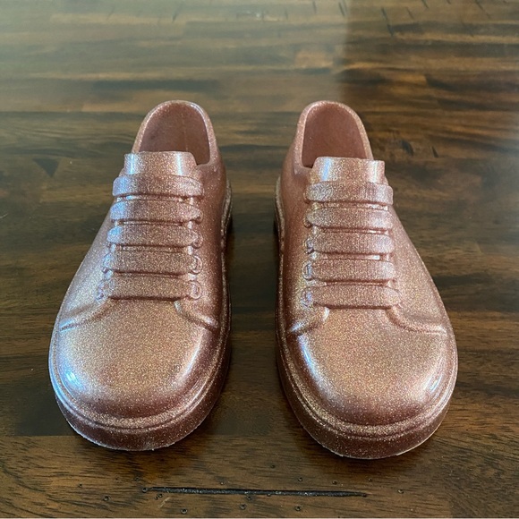 Mini Melissa Pink Glitter Sneakers Slip-On - Picture 6 of 12